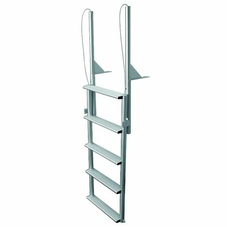 POWERPLAY 5-Wide Step Floating Dock Lift Ladder Anodized Aluminum PO3001427
